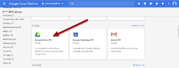 Enable Google Drive API
