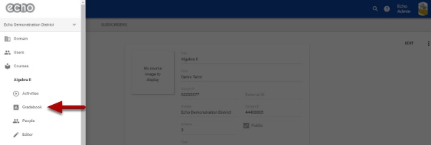 Viewing the Gradebook